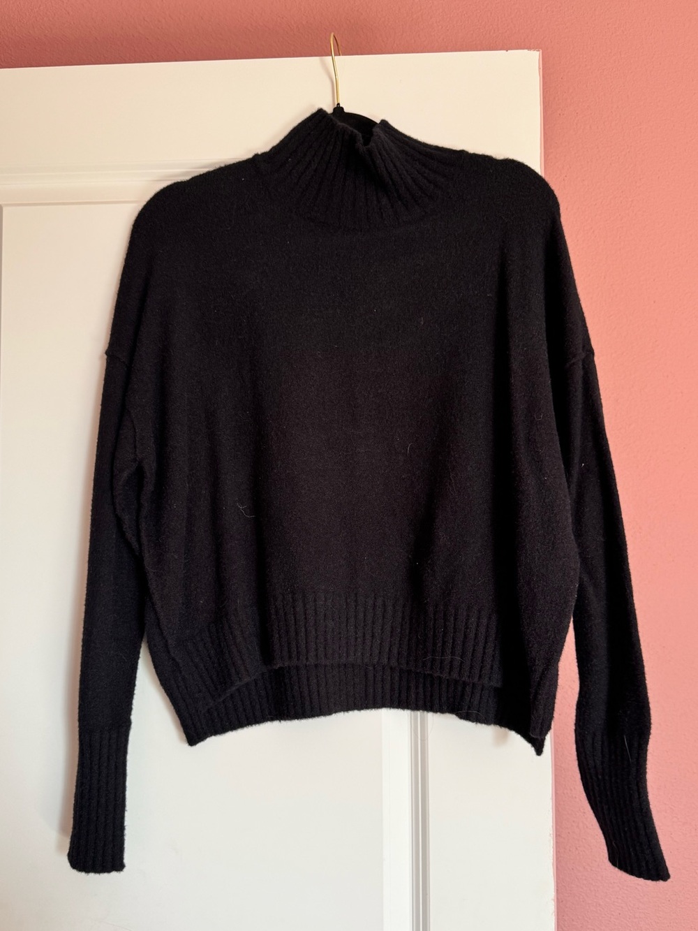Free People Black Turtleneck Sweater